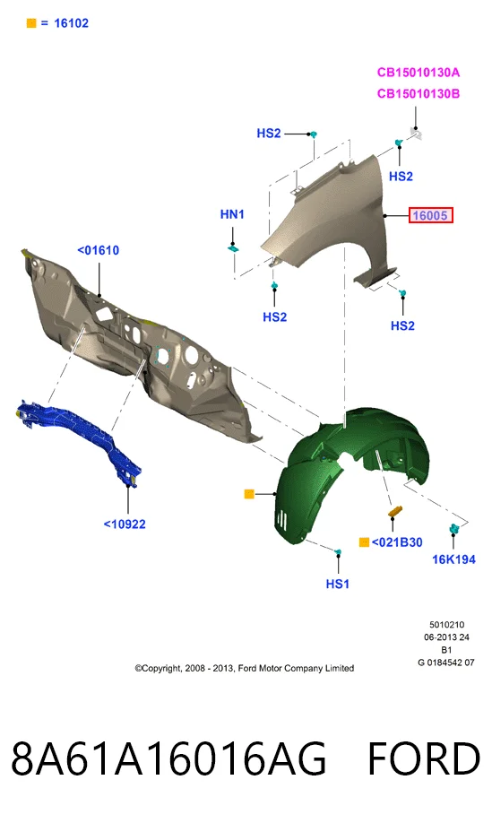 Comprar Aleta delantera izquierda Ford Fiesta Mk6 CB1