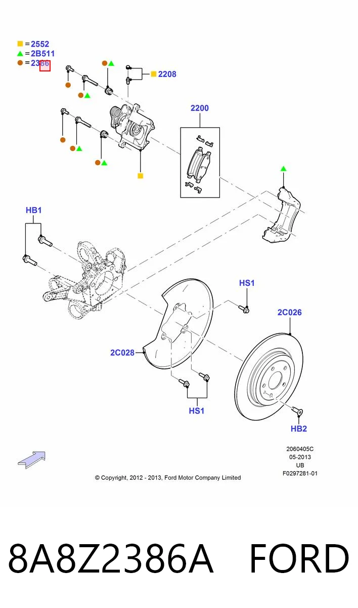 8A8Z2386A Ford