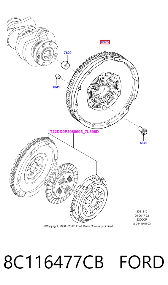 Volante motor 415043810 INA