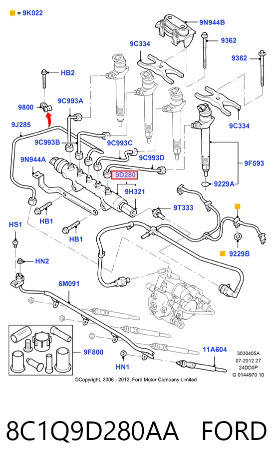 8C1Q9D280AA Ford