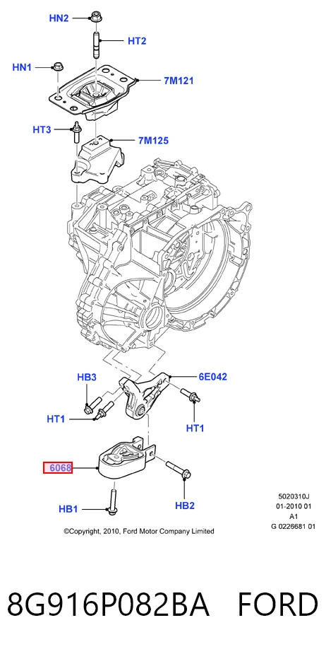 8G916P082BA Ford Taco de motor