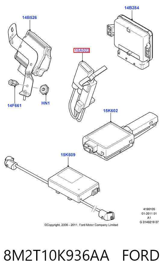 8M2T10K936AA Ford Sensor de temperatura ambiente