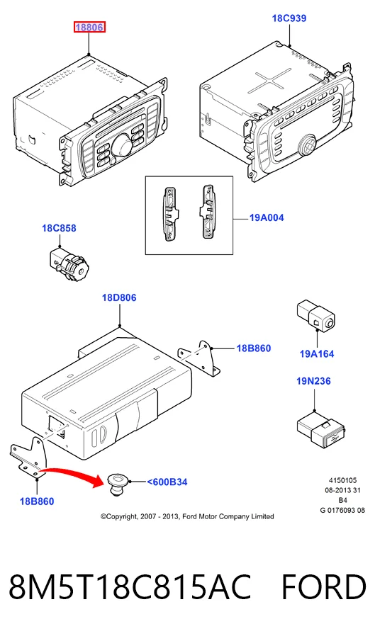 Radio para Ford Focus II DA, FFS, DS