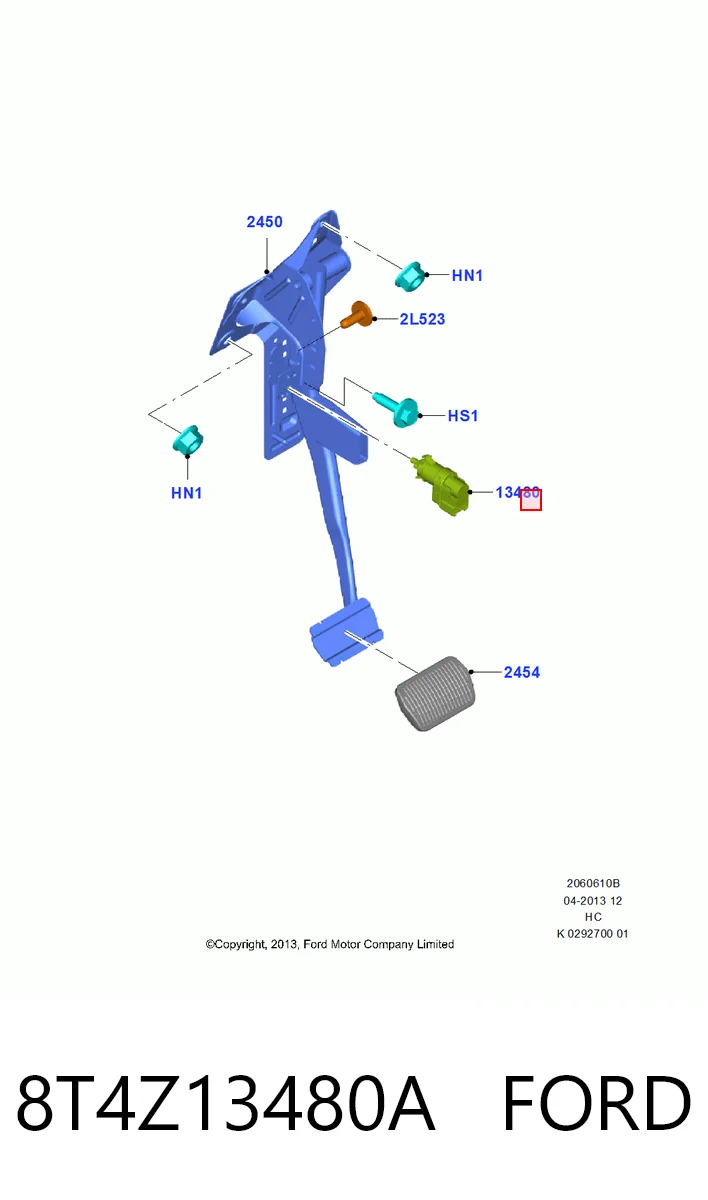 8T4Z13480A Ford Interruptor luces de freno