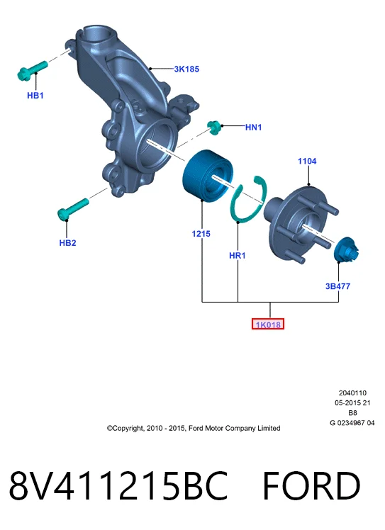 8V411215BC Ford