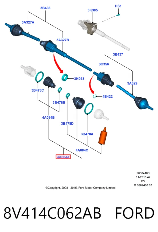 8V414C062AB Ford
