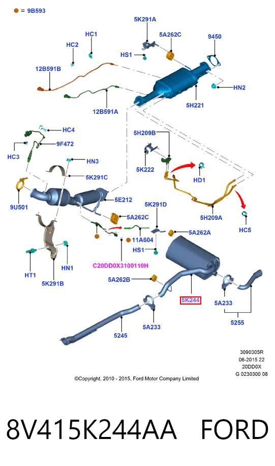 Silenciador trasero Ford Kuga I SUV (CBV) (2008 - 2012) precio, desde 107,91 EUR
