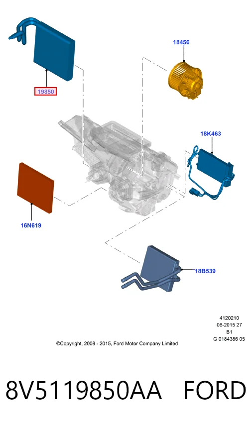  Evaporador de aire acondicionado Ford Fiesta 