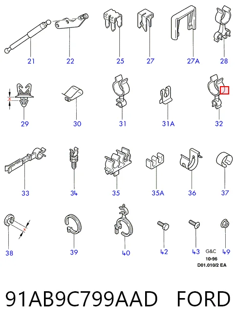 Cable del acelerador Ford Escort 6