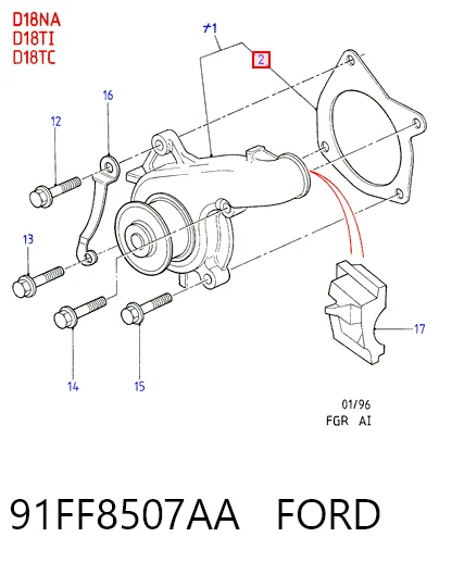 Junta colector de admisión Ford Mondeo II