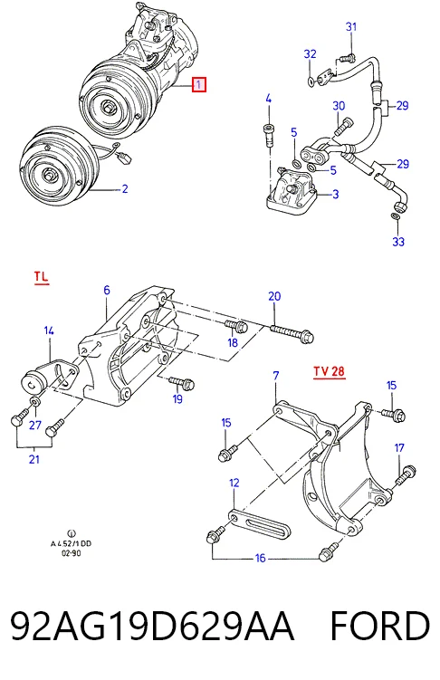 Comprar Compresor de aire acondicionado Ford Sierra  BNG a bajo precio
