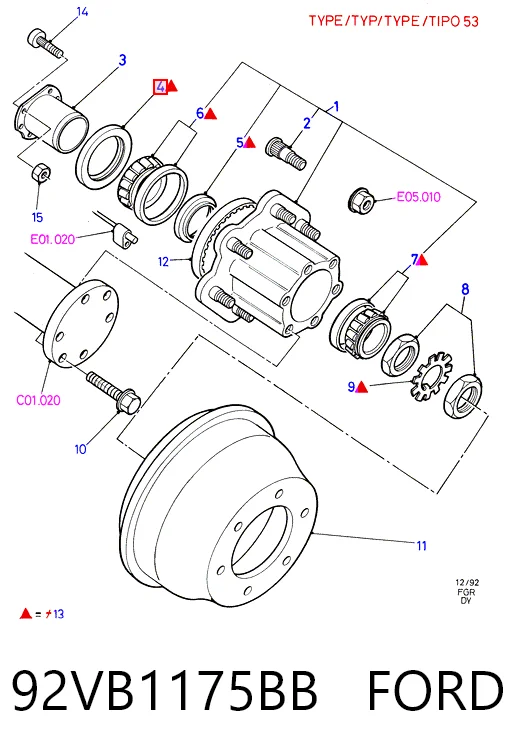 92VB1175BB Ford