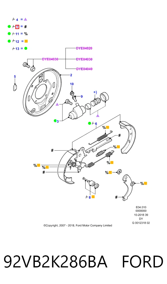 Kit de reparación del mecanismo de ajuste automático de zapatas de freno para Ford Transit IV E
