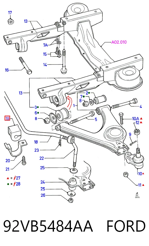 92VB5484AA Ford