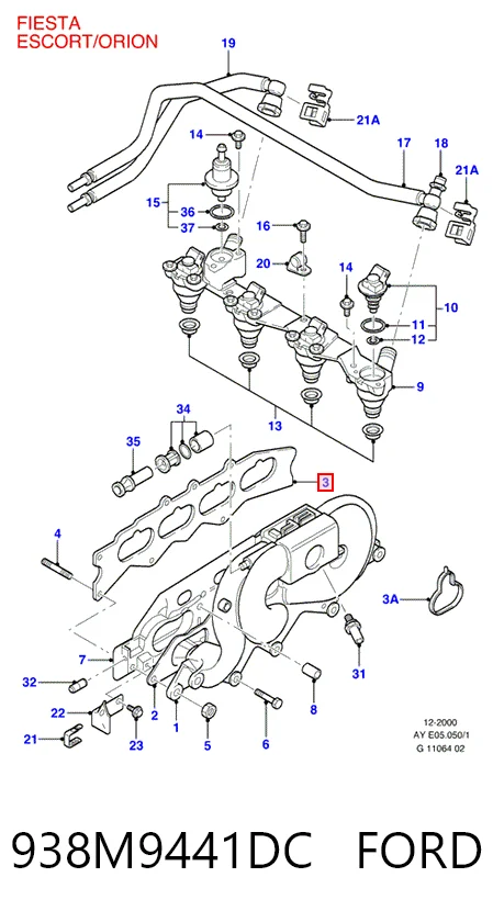 Junta de colector de admisión Ford Ranger pick-up (EQ) (2002 - 2006) precio, desde 10,59 EUR