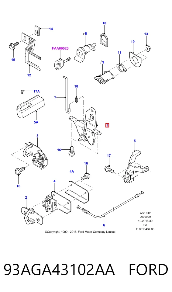 93AGA43102AA Ford
