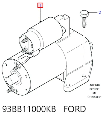 93BB11000KB Ford Arranque motores