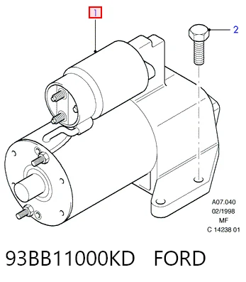 93BB11000KD Ford Arranque motores