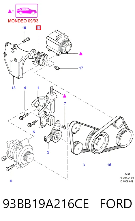 Comprar 1222483 Kraft Polea tensora, correa poli V