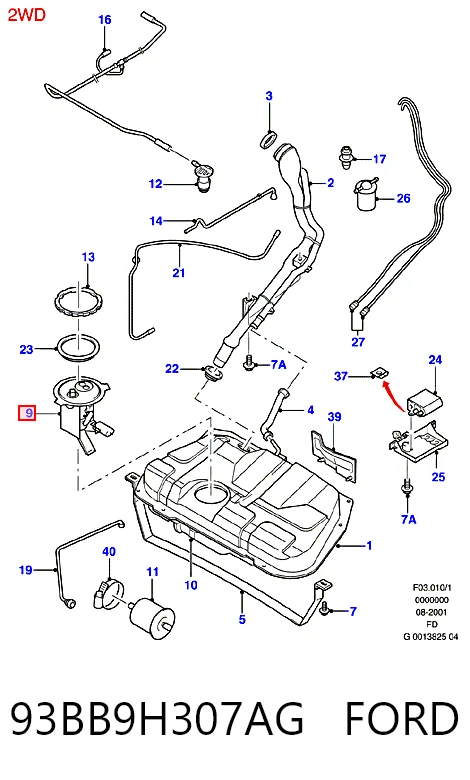 Módulo alimentación de combustible  Ford Mondeo I hatchback (GBP) (1993 - 1996) precio, desde 18,12 EUR