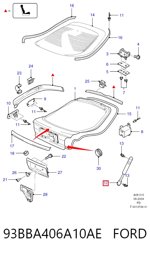 93BBA406A10AE Ford