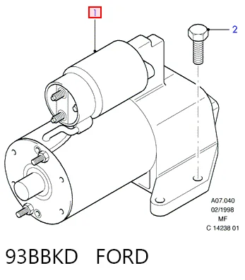93BBKD Ford Arranque motores