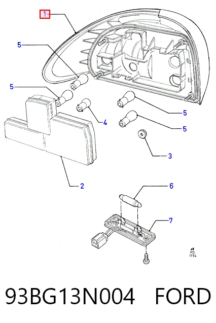 Comprar Piloto trasero derecho Ford Mondeo I GBP