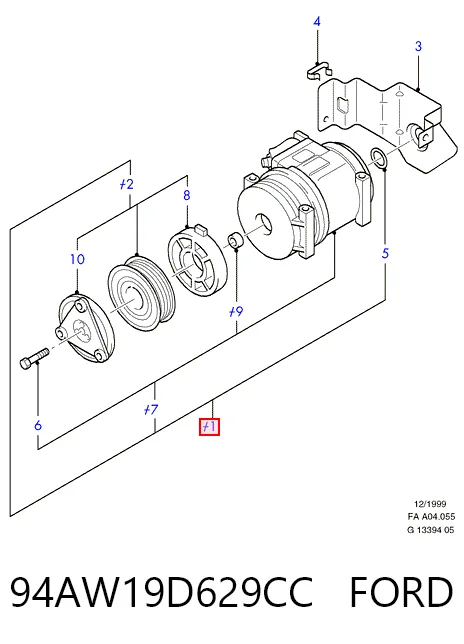 Compresor ac Ford Escort '91 EXPRESS furgoneta (AVL) (1990 - 1994) precio, desde 81,31 EUR