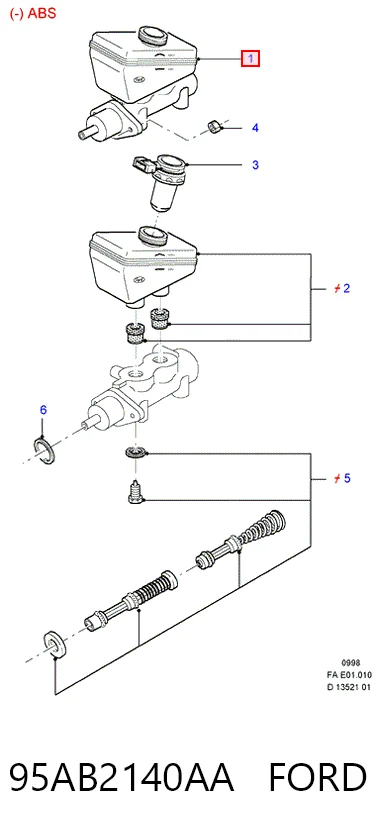 Cilindro maestro de frenos Ford Escort CLASSIC TOURING familiar (ANL) (1998 - 2000) precio, desde 78,57 EUR