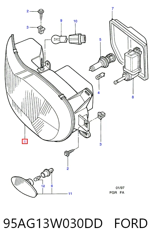  Faro izquierdo Ford Escort 7