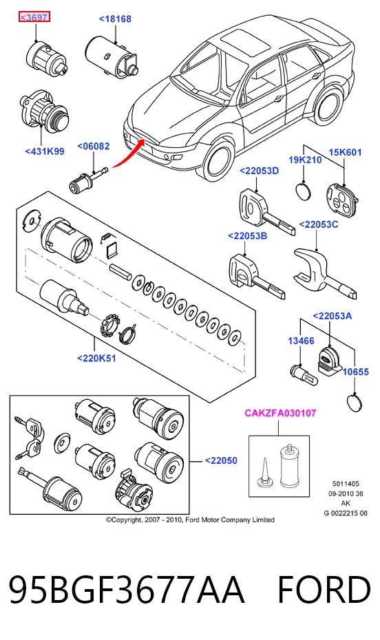Cilindro de cierre, cerradura de encendido Ford Mondeo I hatchback (GBP) (1993 - 1996) precio, desde 22,11 EUR
