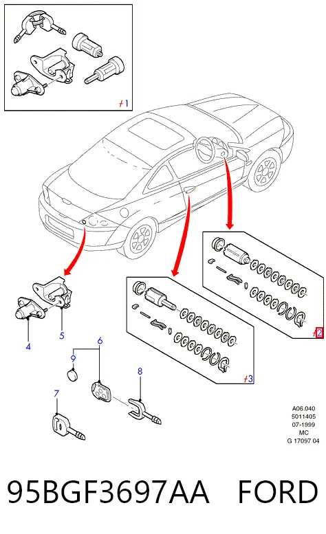 Comprar Bombín de cerradura de encendido Ford Mondeo I GBP
