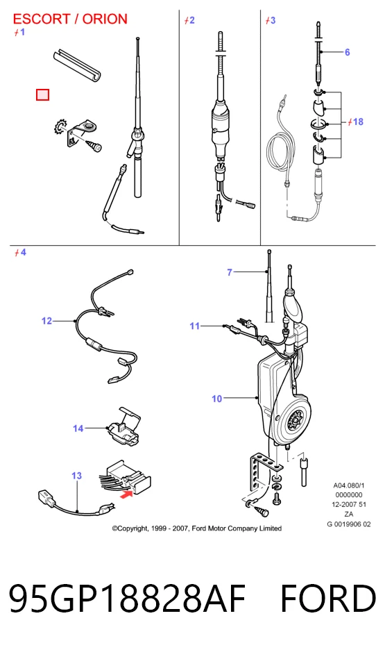 Antenas Ford Transit IV