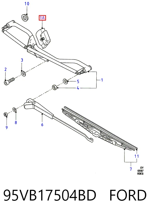 Motor limpiaparabrisas para Ford Transit IV E