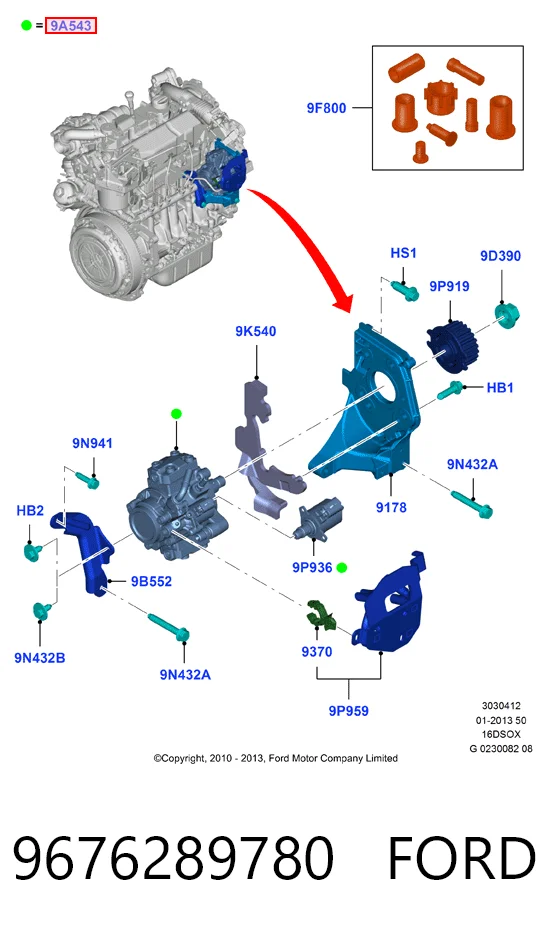 9676289780 Ford Bomba de inyección
