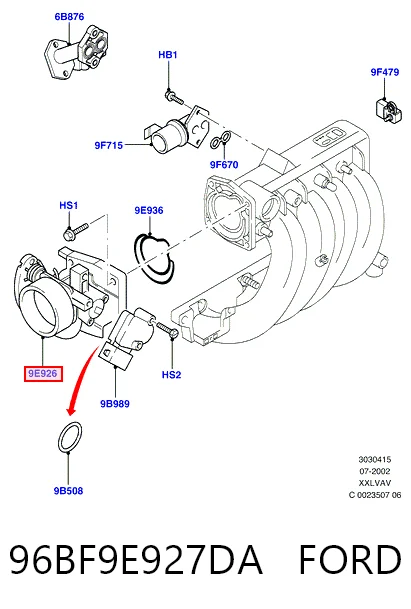 Mariposa de admisión para Ford Ka  RBT