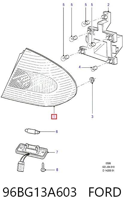 Piloto trasero derecho Ford Mondeo II hatchback (BAP) (1996 - 2000) precio, desde 42,11 EUR
