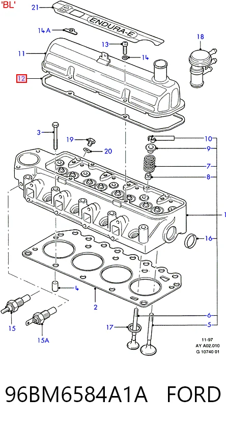 96BM6584A1A Ford