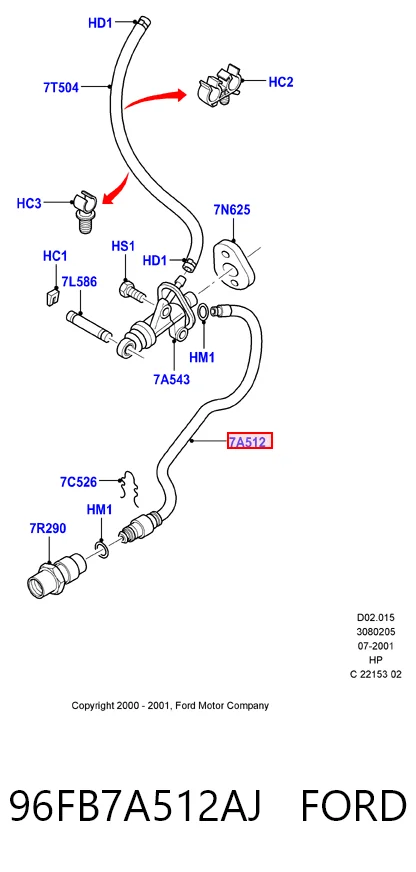 Comprar Latiguillo de embrague Ford Fiesta Mk4 JAS, JBS