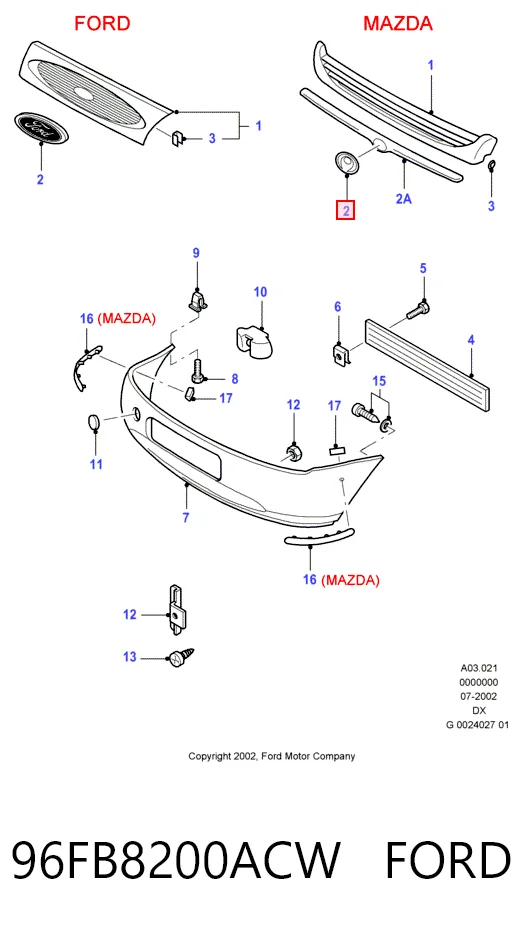 Comprar Parrilla Ford Fiesta Mk4 JAS, JBS