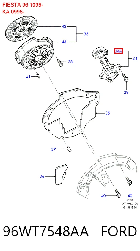 Comprar Cojinete de embrague Ford Ka  RBT