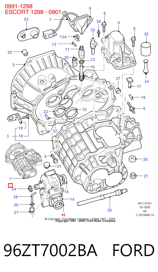 Transimisión manual para Ford Escort VI GAL