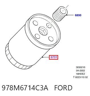 Filtro de aceite 978M6714C3A FORD