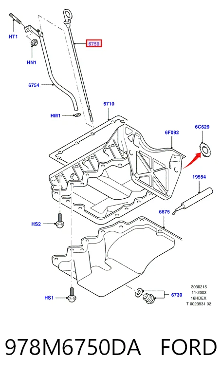Varilla de aceite para Ford Mondeo BFP