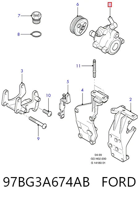 97BG3A674AB Ford
