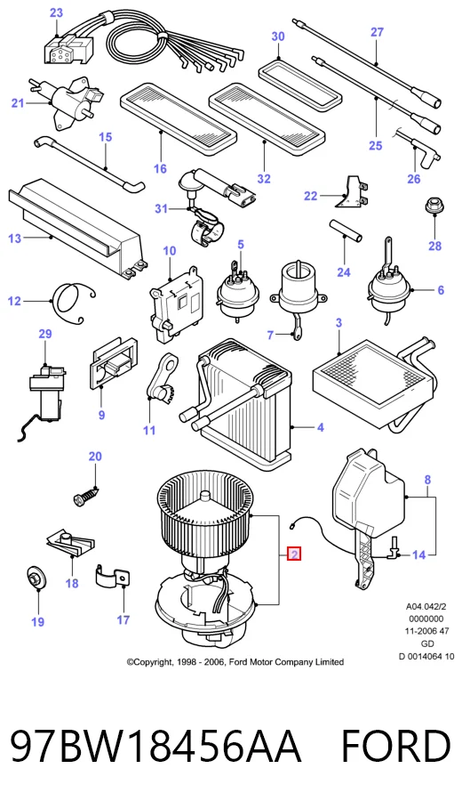 Ventilador interior Ford Mondeo I