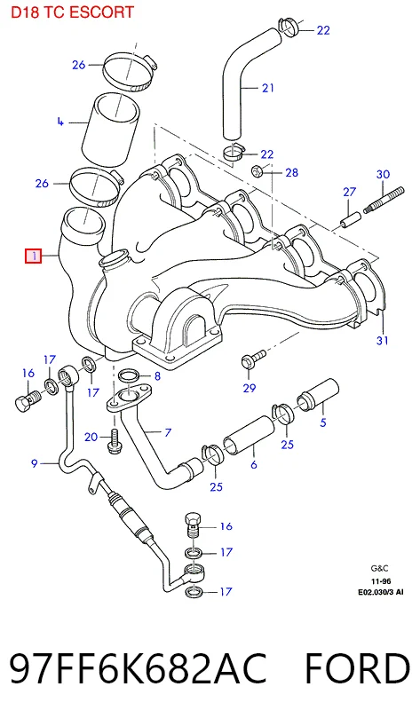 Comprar Turbocompresor Ford Mondeo II BFP