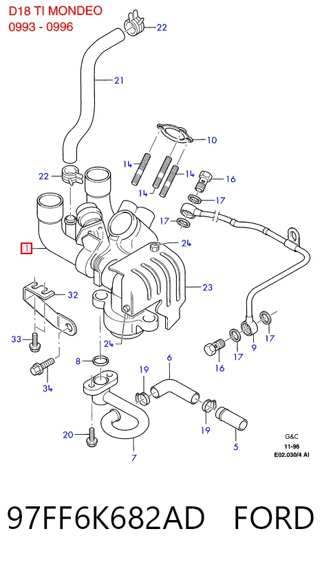  Turbocompresor Ford Mondeo 2