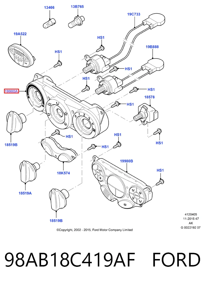 Módulo de modos de calefacción/aire acondicionado Ford Focus I familiar (DNW) (1999 - 2004) precio, desde 34,85 EUR