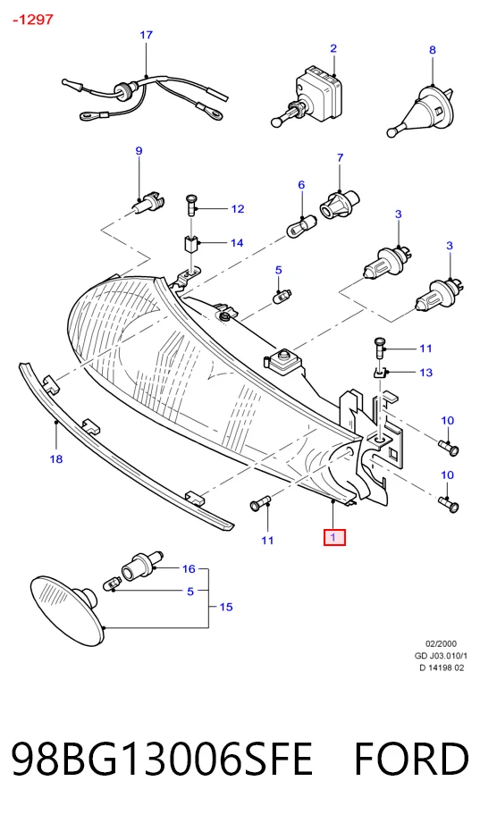 Comprar Faro izquierdo Ford Mondeo II BFP